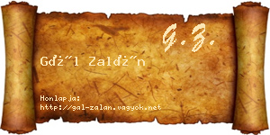 Gál Zalán névjegykártya